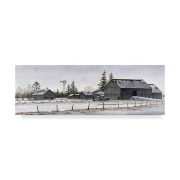 Trademark Fine Art John Morrow 'Amish Winter ' Canvas Art, 10x32 ALI21181-C1032GG